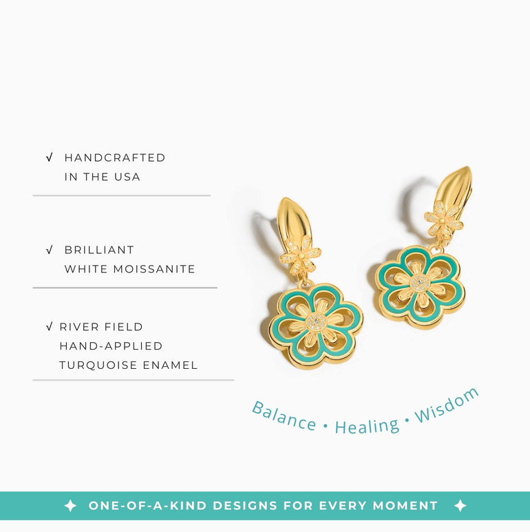Sunlit Petal Earrings - Serene Western
