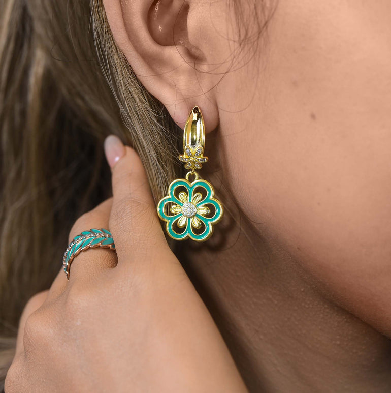 Sunlit Petal Earrings - Serene Western