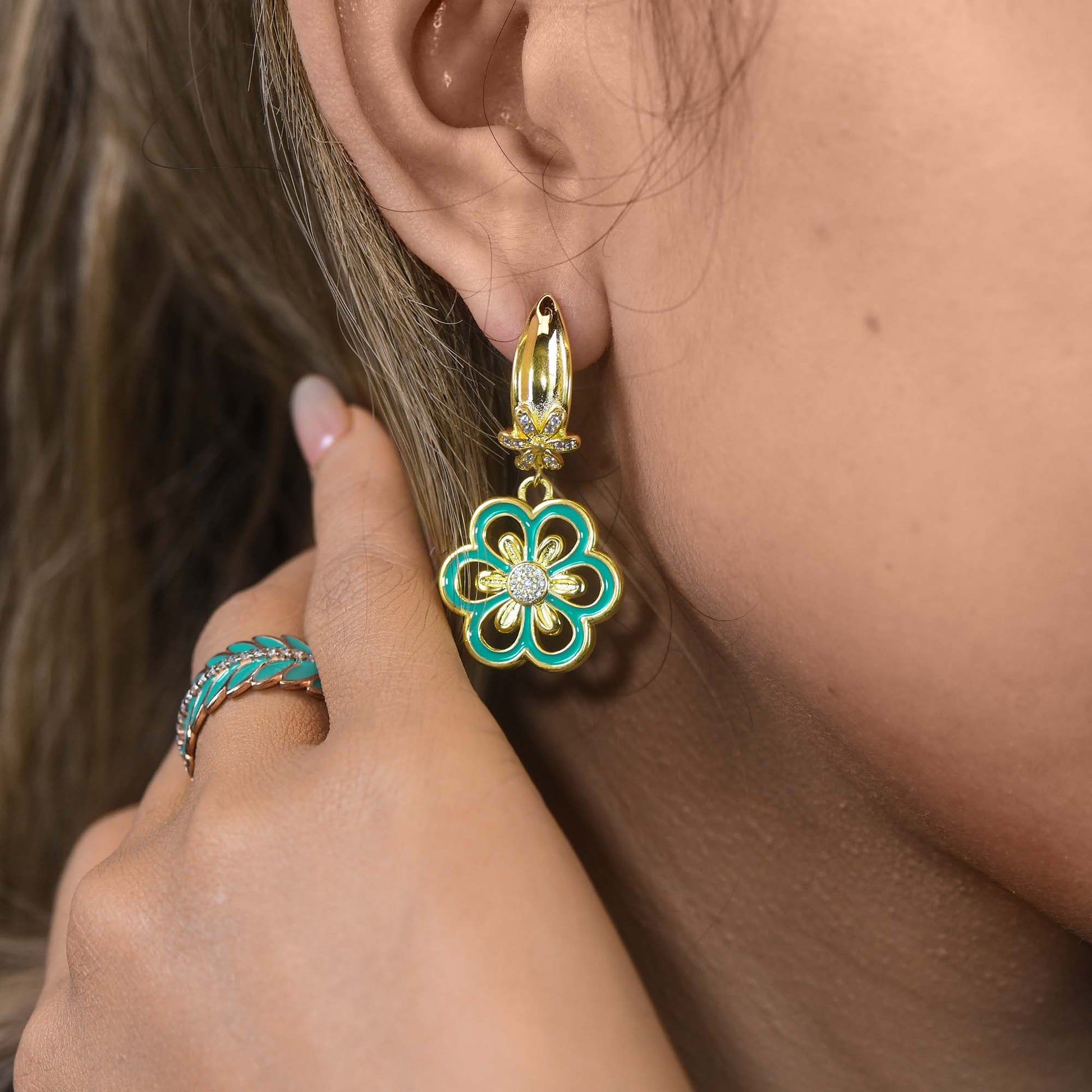 Sunlit Petal Earrings - Serene Western