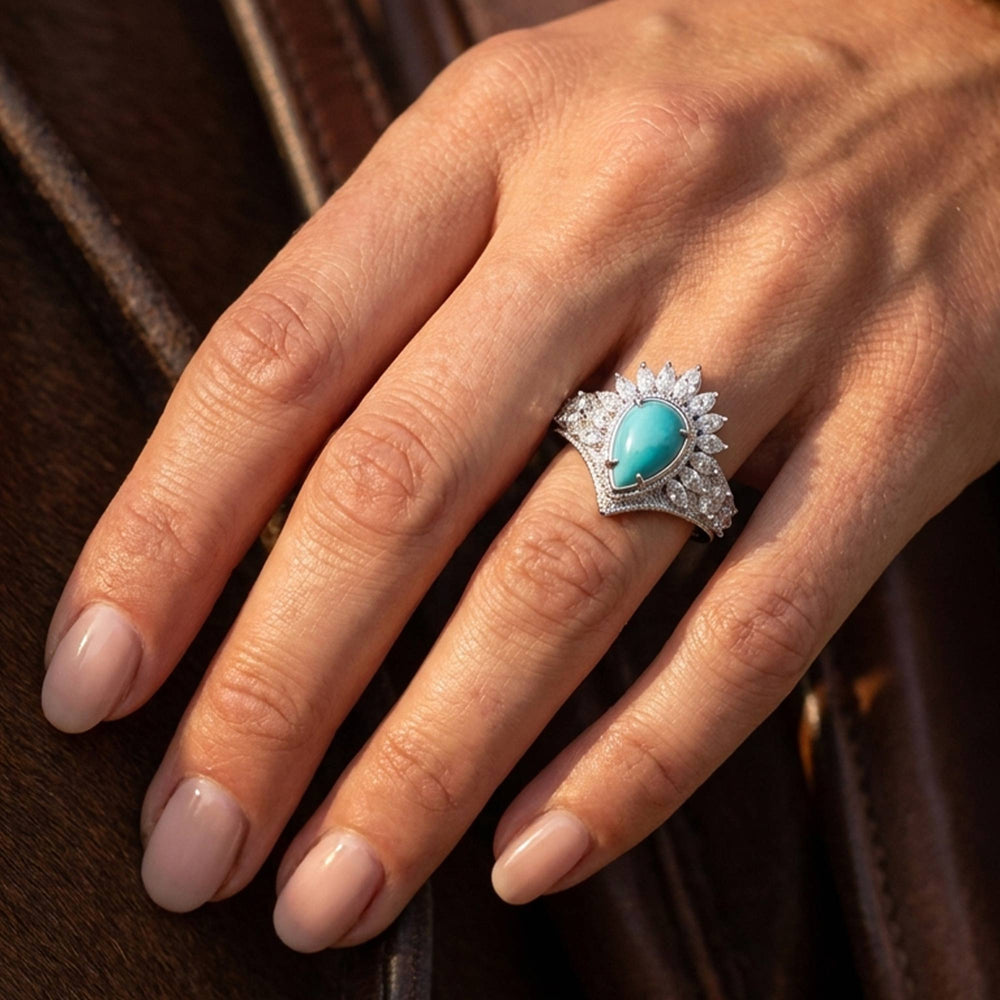 Sunrise Dew Ring - Turquoise - Serene Western