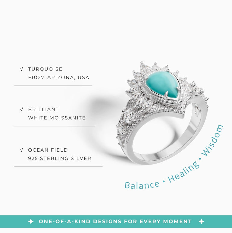 Sunrise Dew Ring - Turquoise - Serene Western