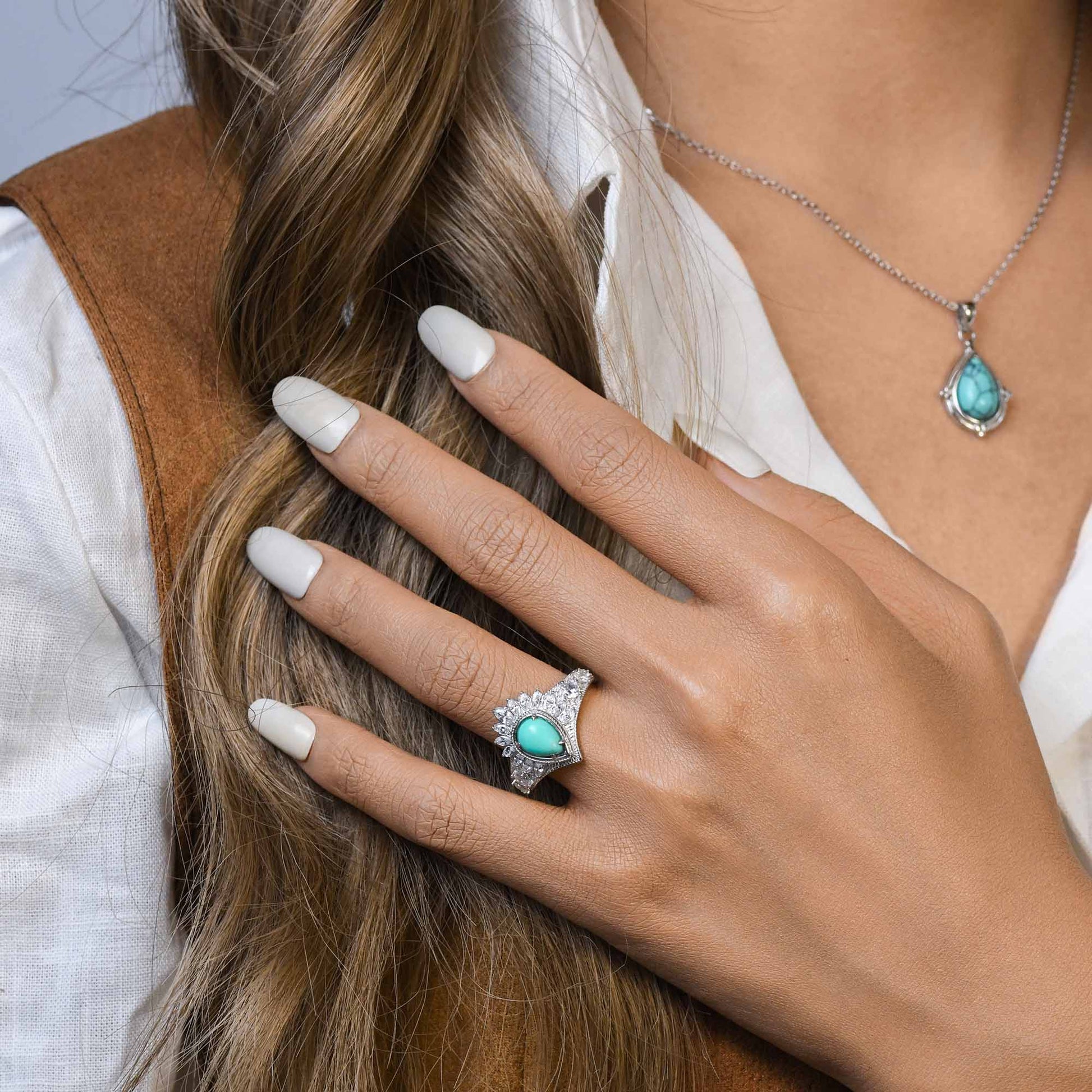 Sunrise Dew Ring - Turquoise - Serene Western