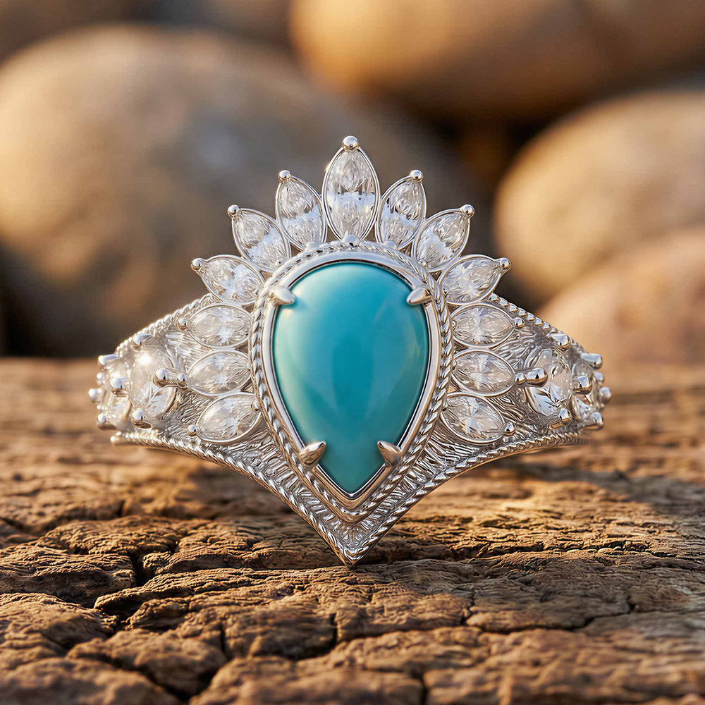 Sunrise Dew Ring - Turquoise - Serene Western