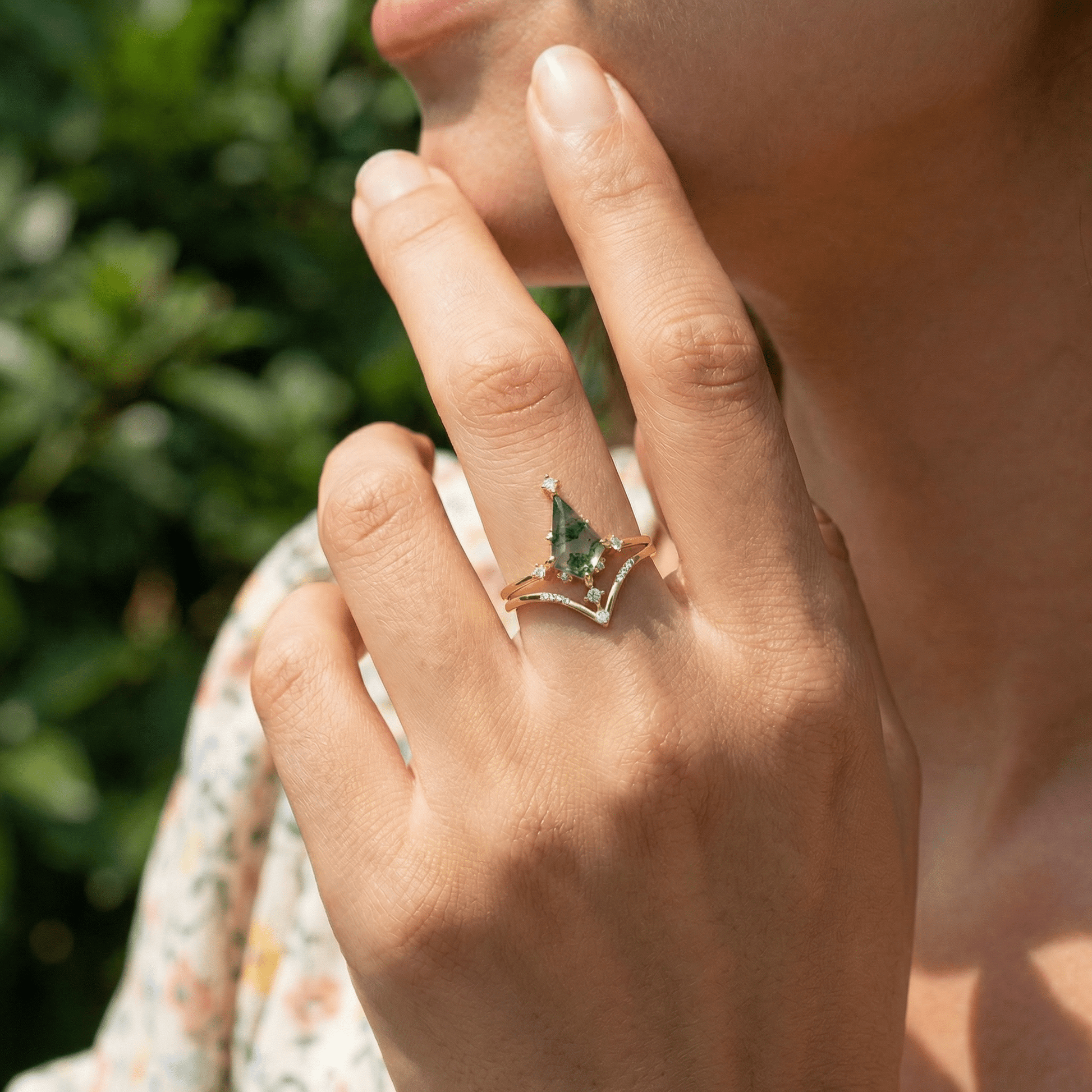 Sunrise Fern Ring - Serene Western