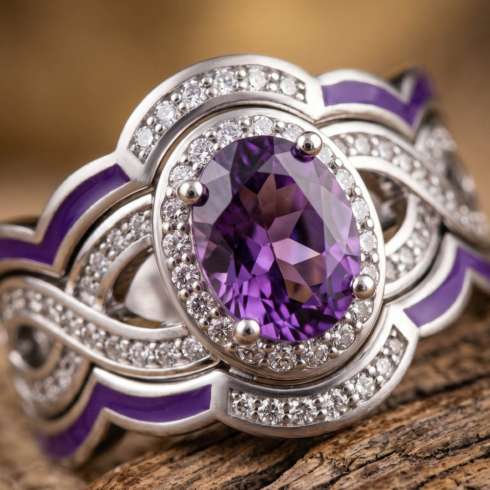Sunset Canyons Ring - Amethyst - Serene Western