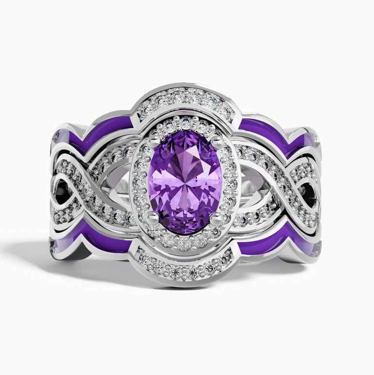 Sunset Canyons Ring - Amethyst - Serene Western
