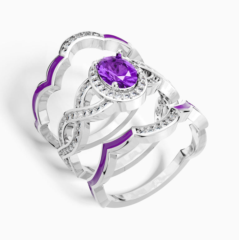 Sunset Canyons Ring - Amethyst - Serene Western