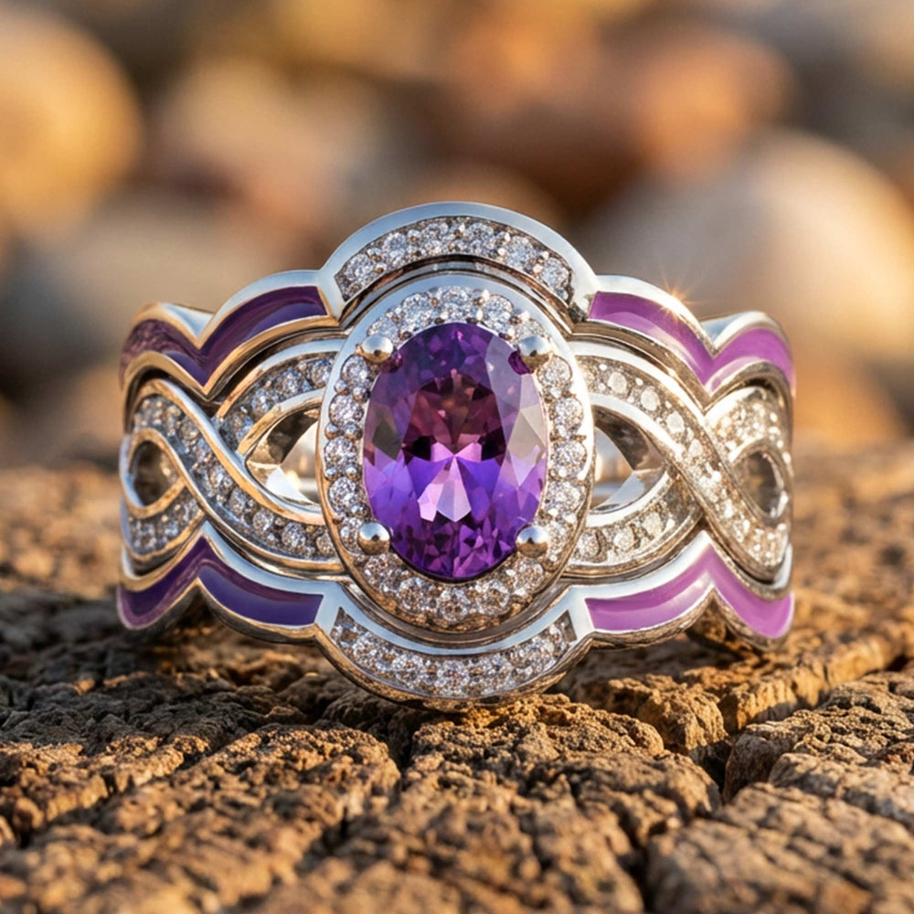 Sunset Canyons Ring - Amethyst - Serene Western