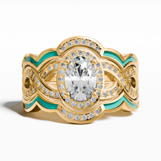 Sunset Canyons Ring - Moissanite & Gold - Serene Western