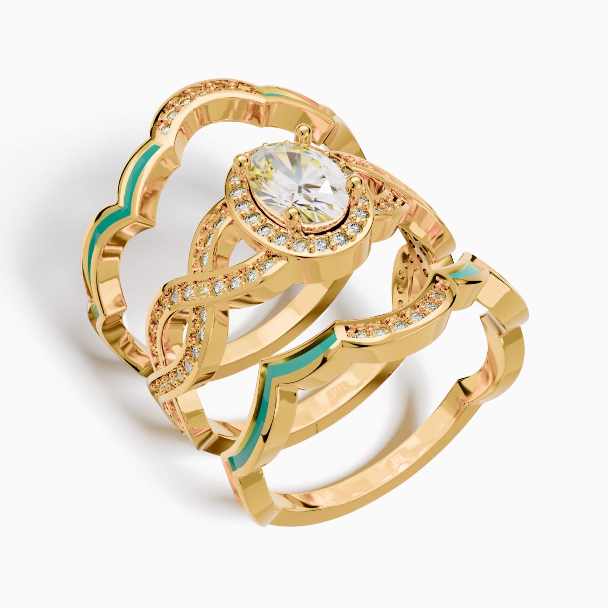 Sunset Canyons Ring - Moissanite & Gold - Serene Western