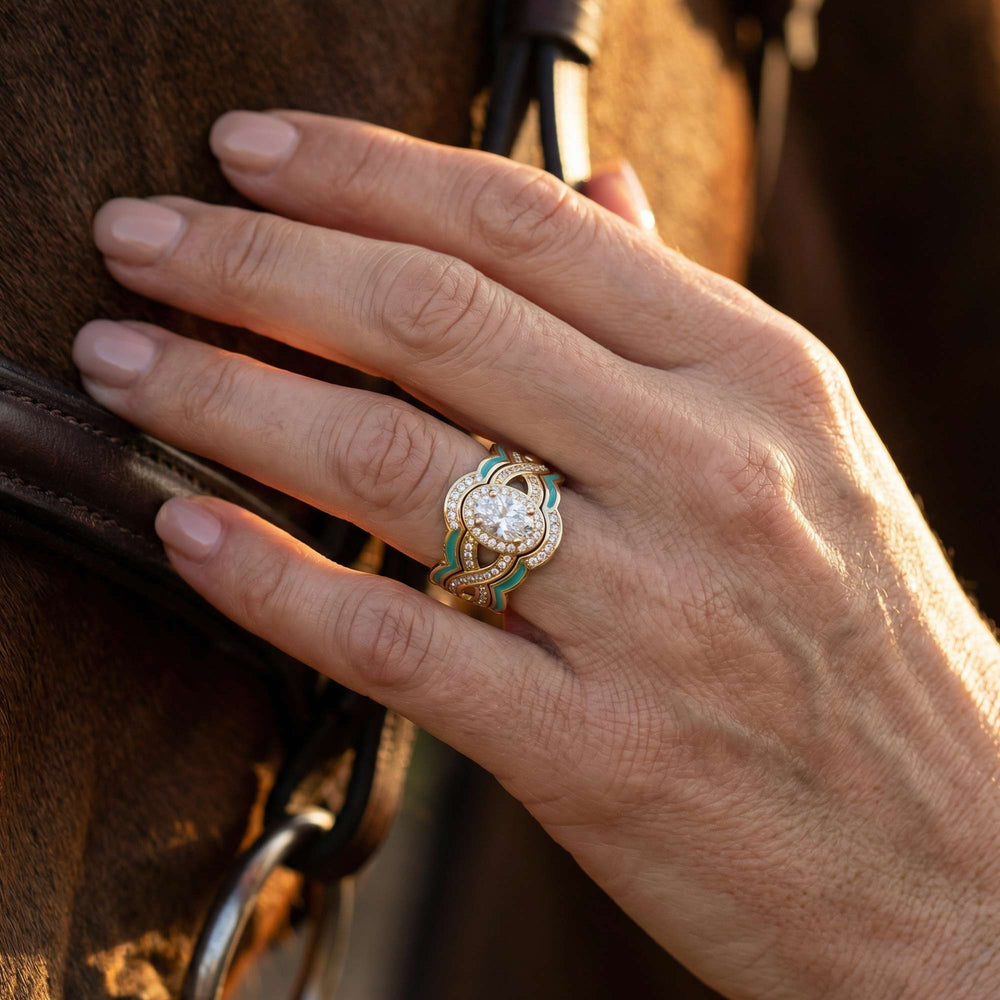 Sunset Canyons Ring - Moissanite & Gold - Serene Western