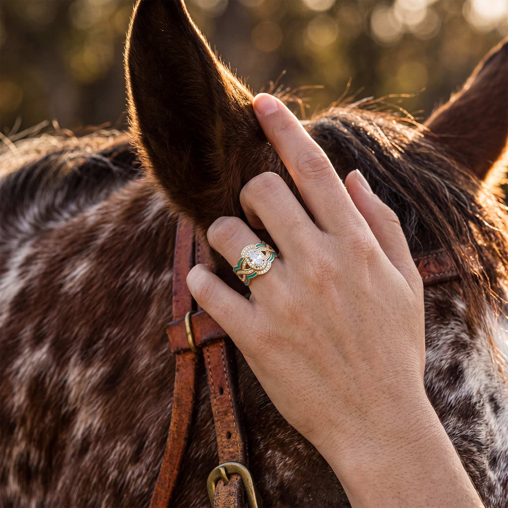 Sunset Canyons Ring - Moissanite & Gold - Serene Western