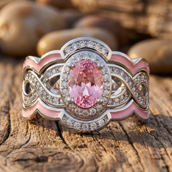 Solnedgångs kanjoner Ring - Akvamarin