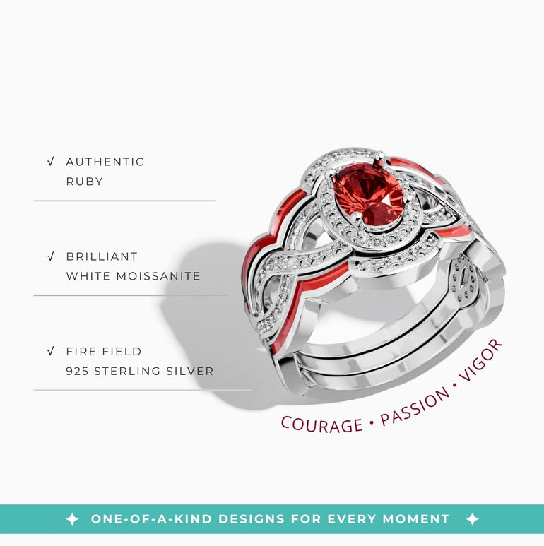 Sunset Canyons Ring - Ruby - Serene Western