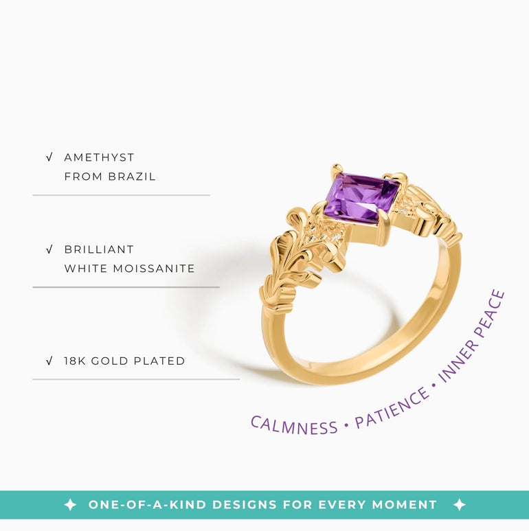 Sunspire Glow Ring - Amethyst - Serene Western