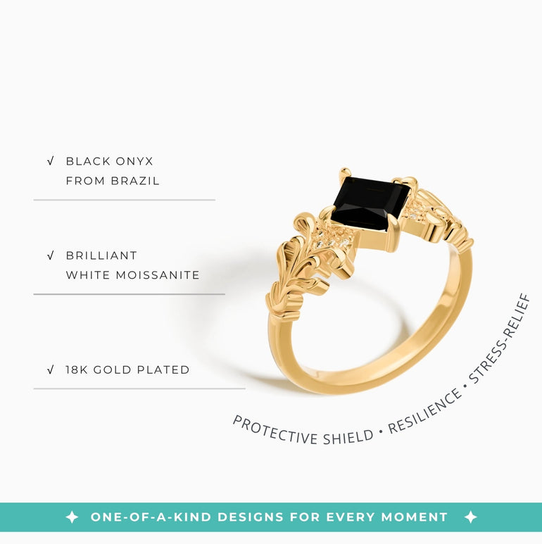 Sunspire Glow Ring - Black Onyx - Serene Western