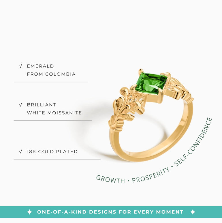 Sunspire Glow Ring - Emerald - Serene Western