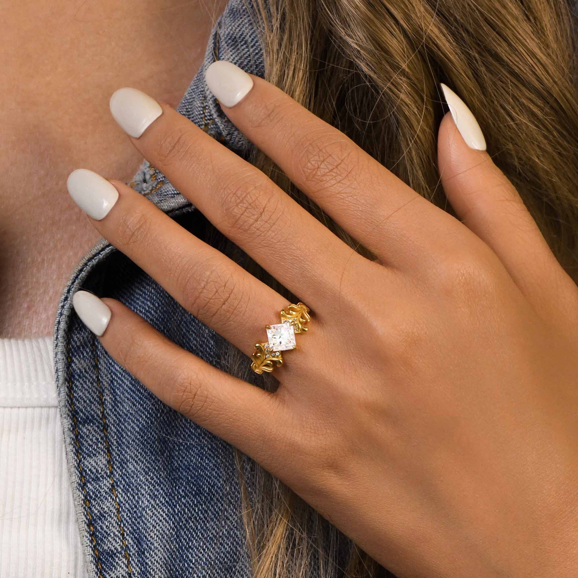 Sunspire Glow Ring - Moissanite - Serene Western