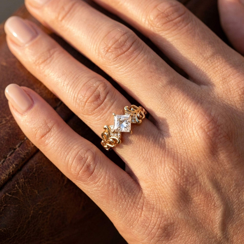 Sunspire Glow Ring - Moissanite - Serene Western