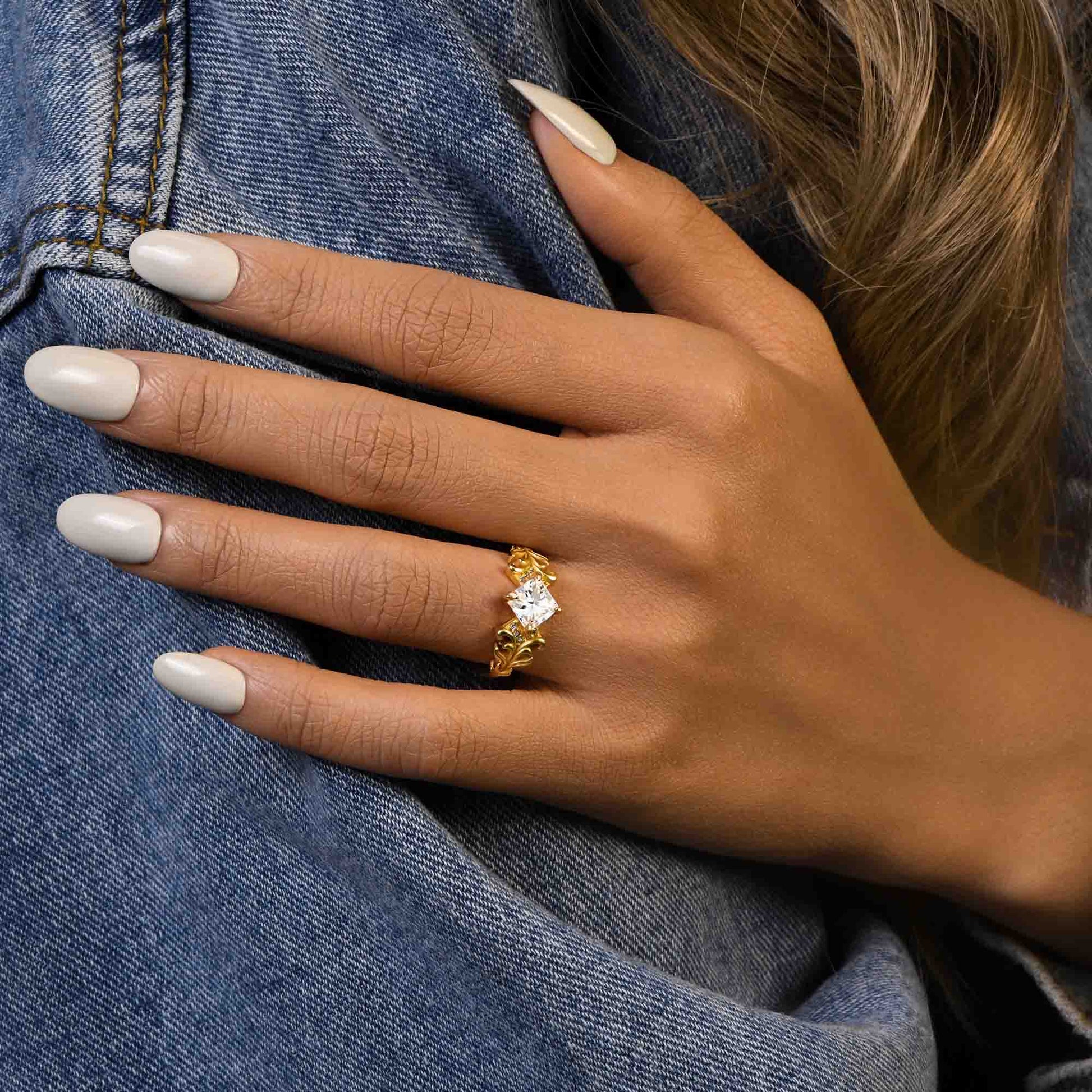 Sunspire Glow Ring - Moissanite - Serene Western