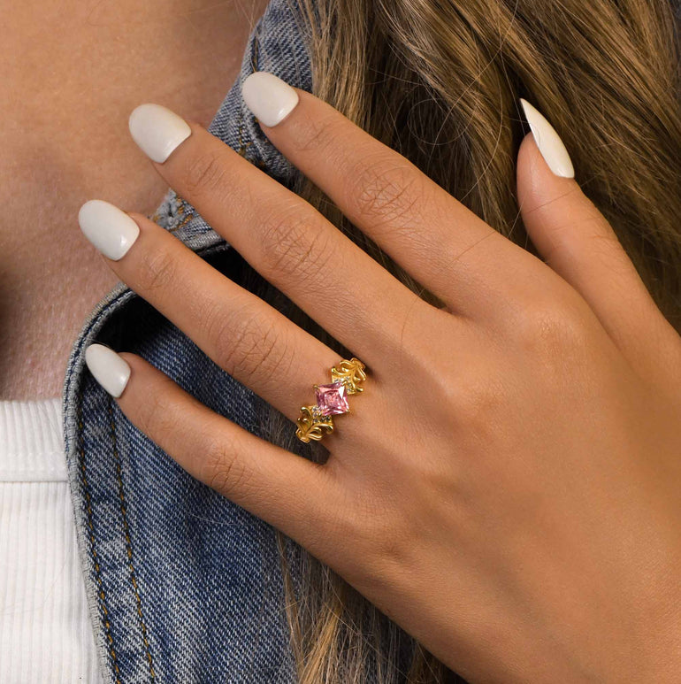 Sunspire Glow Ring - Rose Quartz - Serene Western
