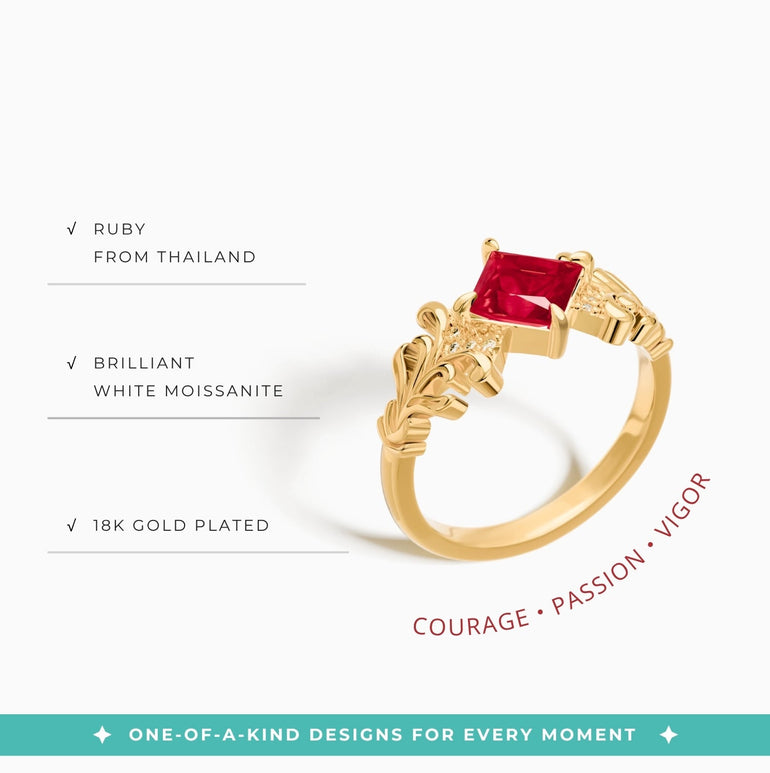 Sunspire Glow Ring - Ruby - Serene Western