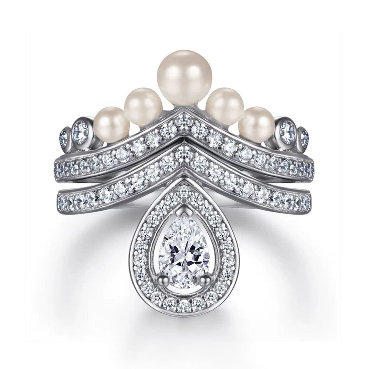 Tiara Teardrop Ring - Serene Western