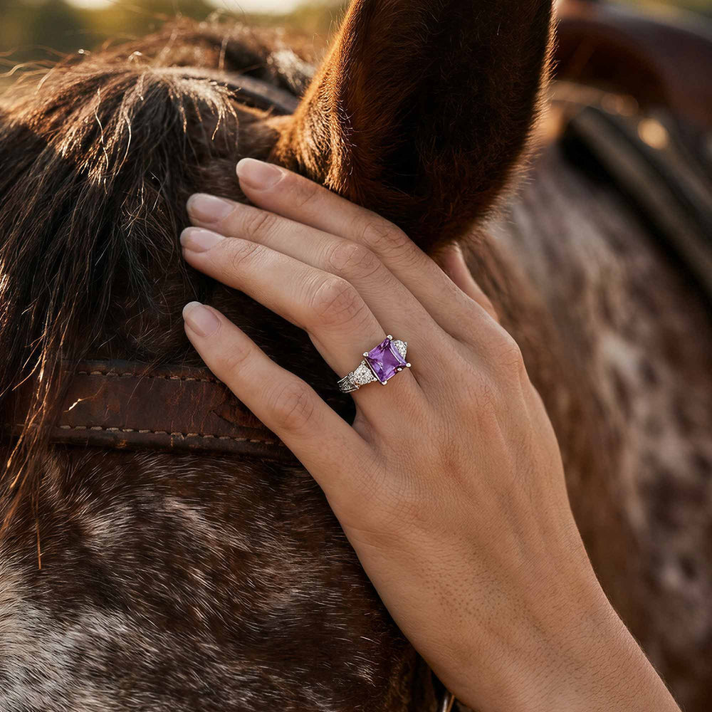 Tidal Embrace Ring - Amethyst - Serene Western