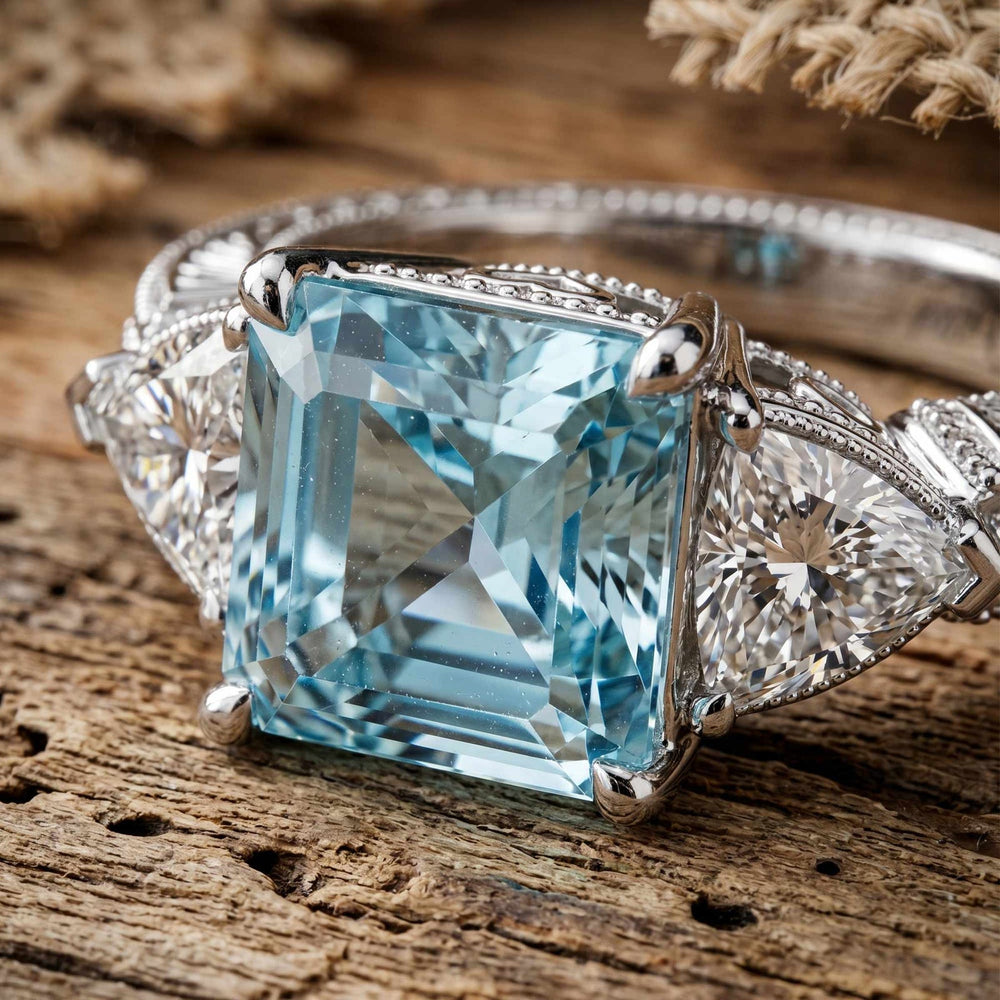 Tidal Embrace Ring - Aquamarine - Serene Western