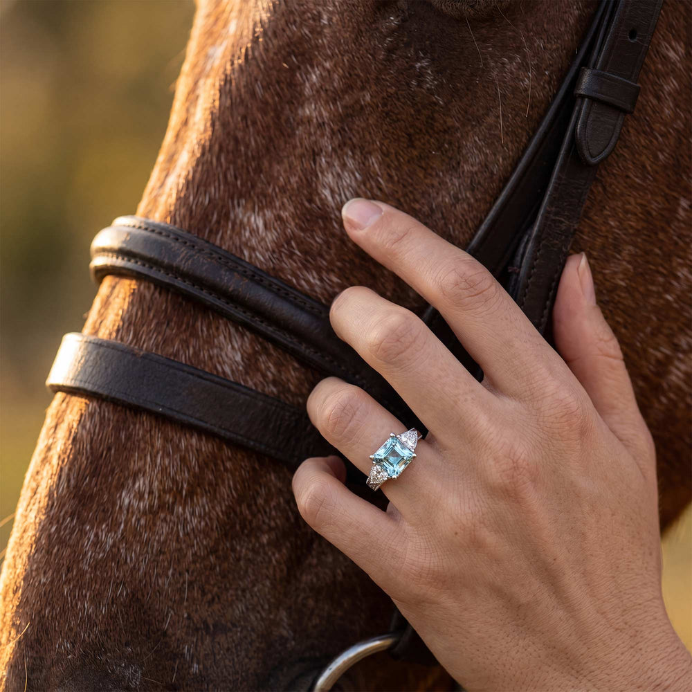 Tidal Embrace Ring - Aquamarine - Serene Western