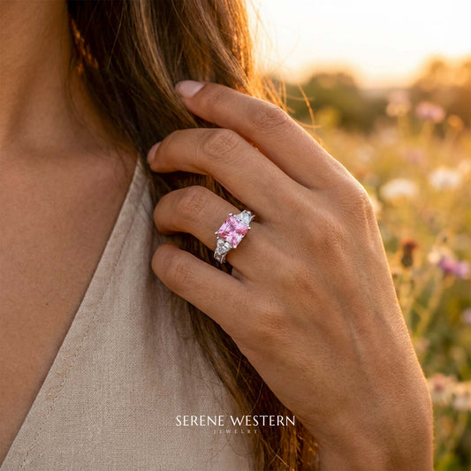 Tidal Embrace Ring - Rose Quartz - Serene Western