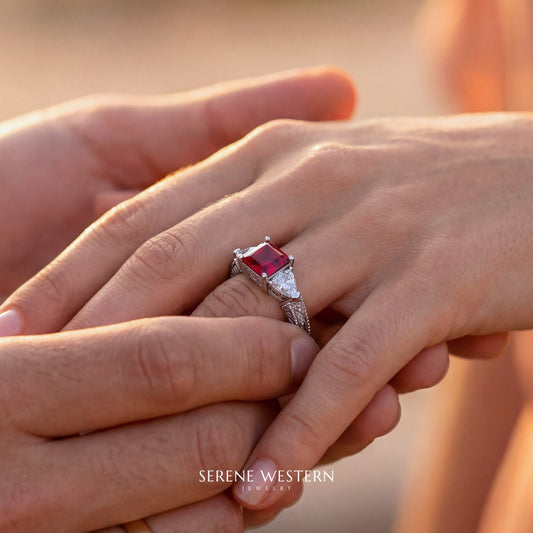 Tidal Embrace Ring - Ruby - Serene Western