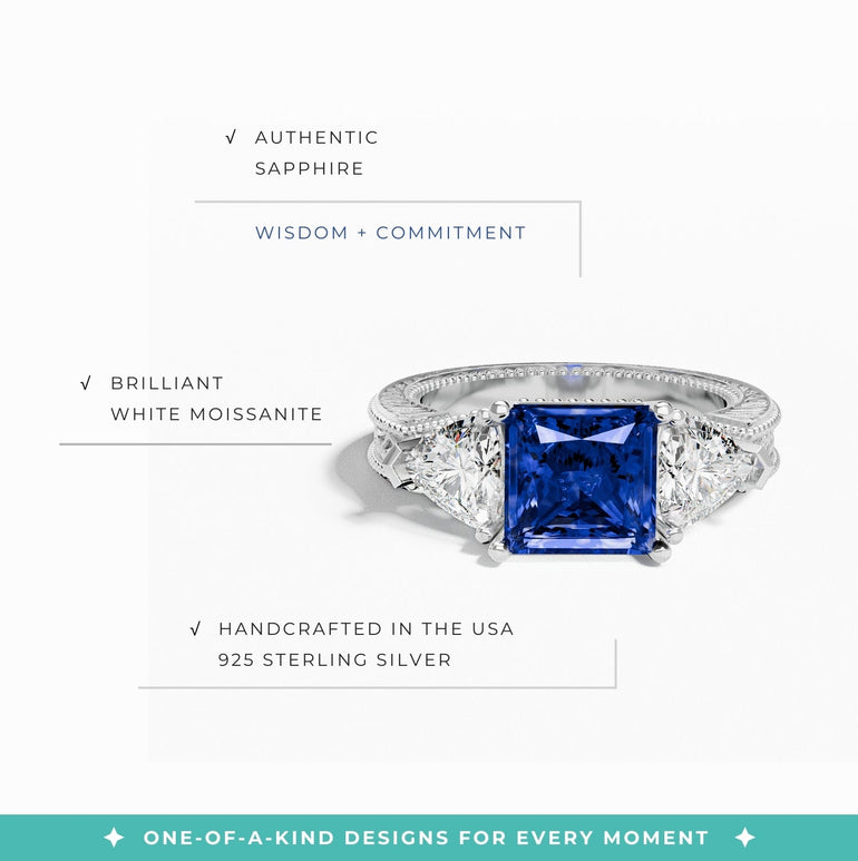 Tidal Embrace Ring - Sapphire - Serene Western