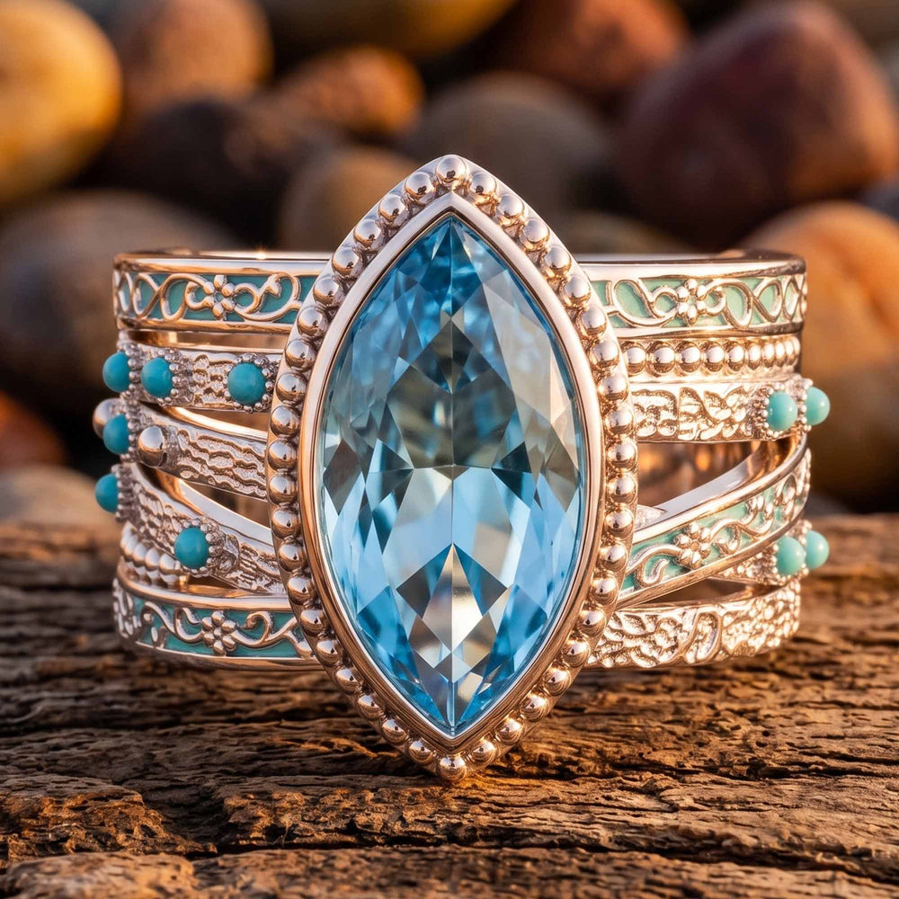 Tidecrest Ring - Aquamarine - Serene Western