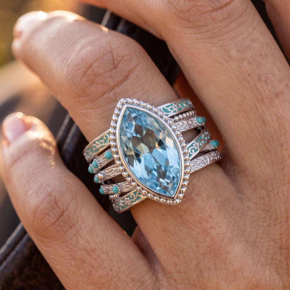 Tidecrest Ring - Aquamarine - Serene Western