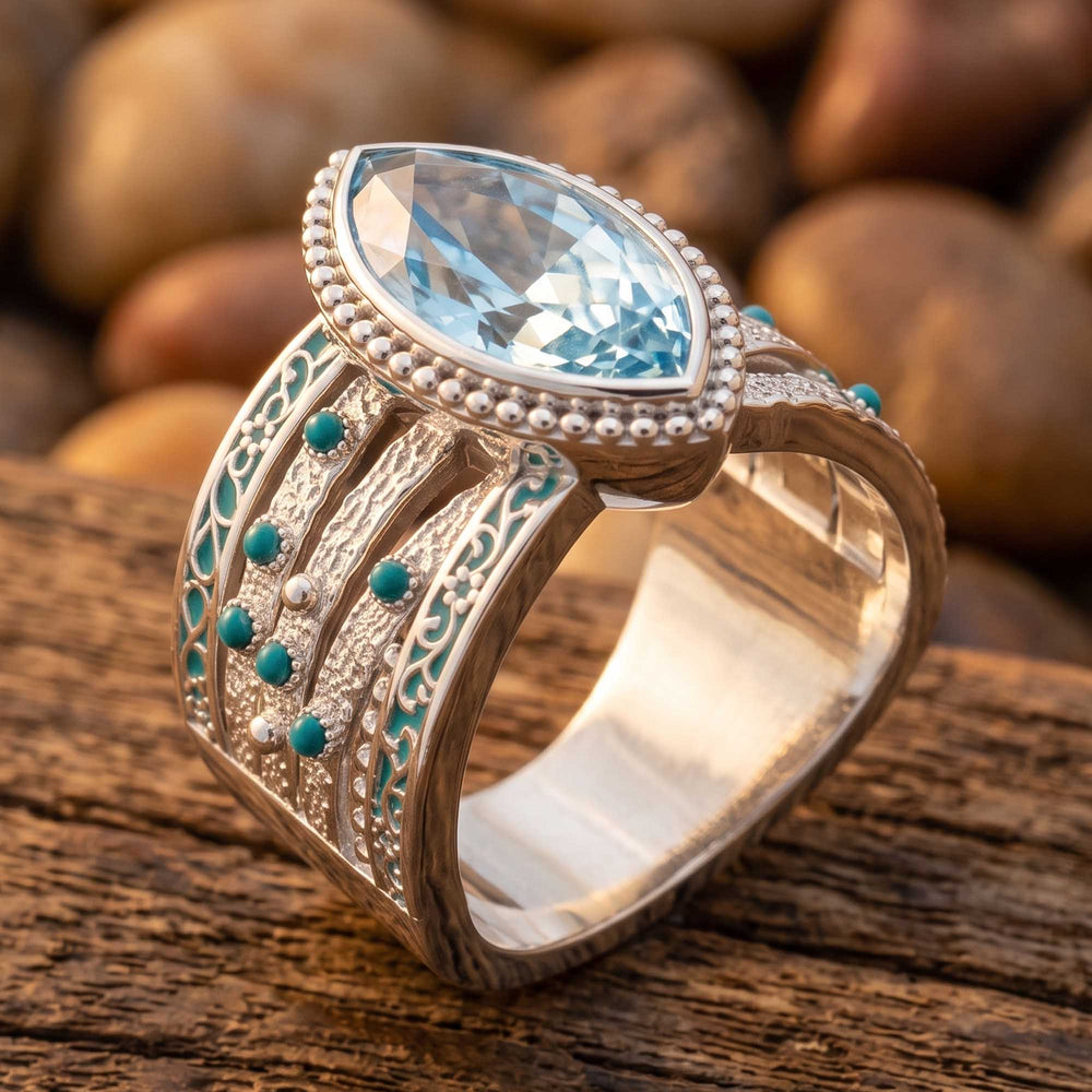 Tidecrest Ring - Aquamarine - Serene Western