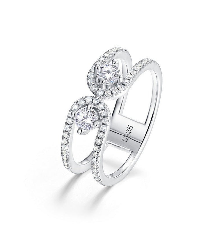 Twin Reflections Ring - Moissanite - Serene Western