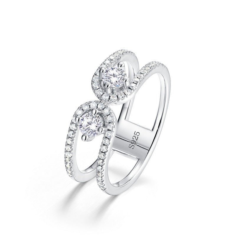 Twin Reflections Ring - Moissanite - Serene Western