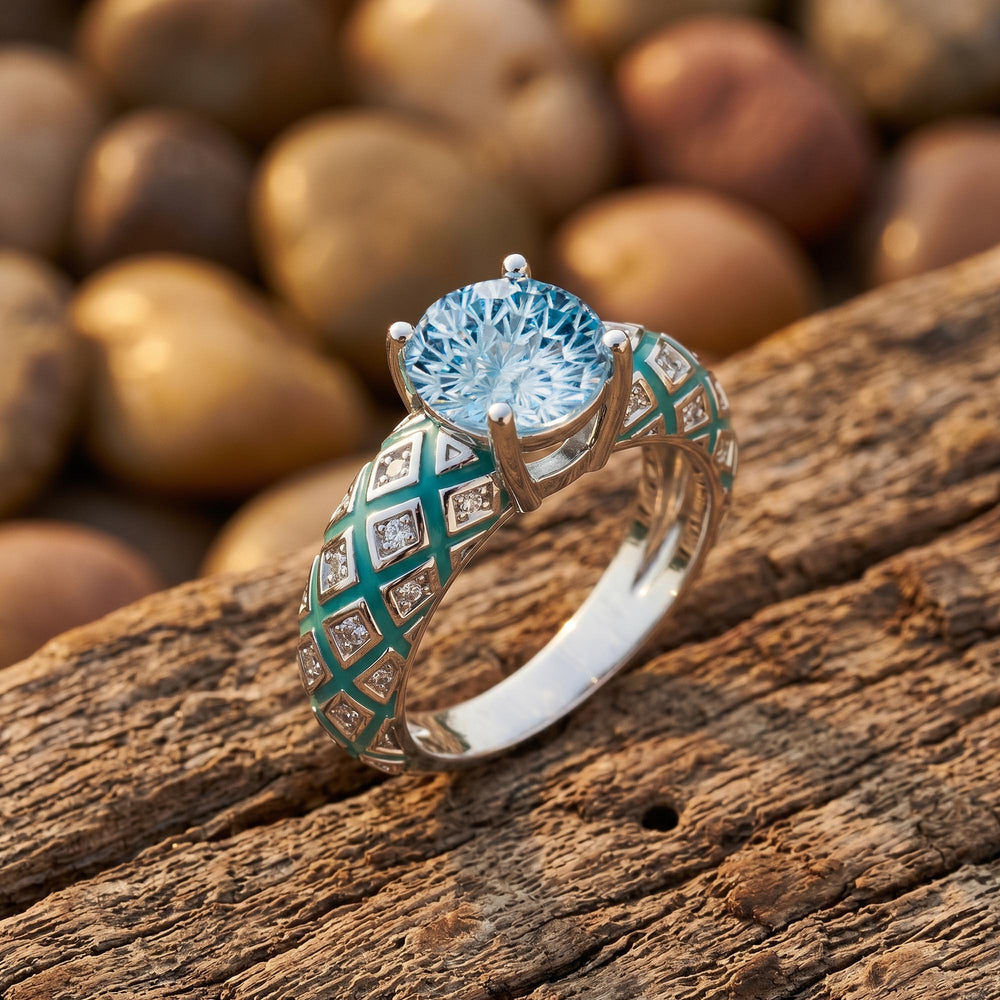 Velour Luma Ring - Aquamarine - Serene Western
