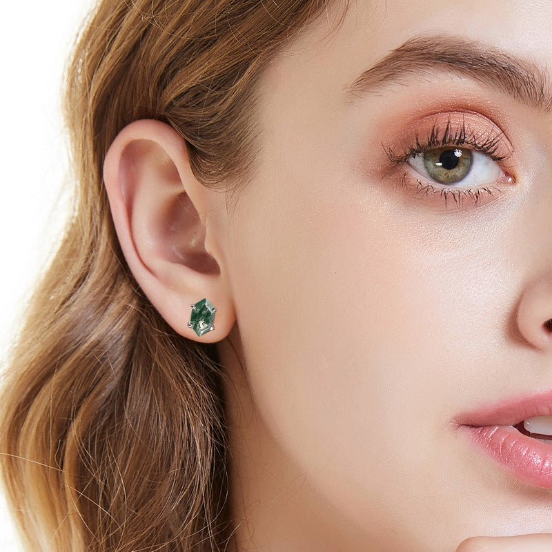 Verdant Hex Earrings - Serene Western