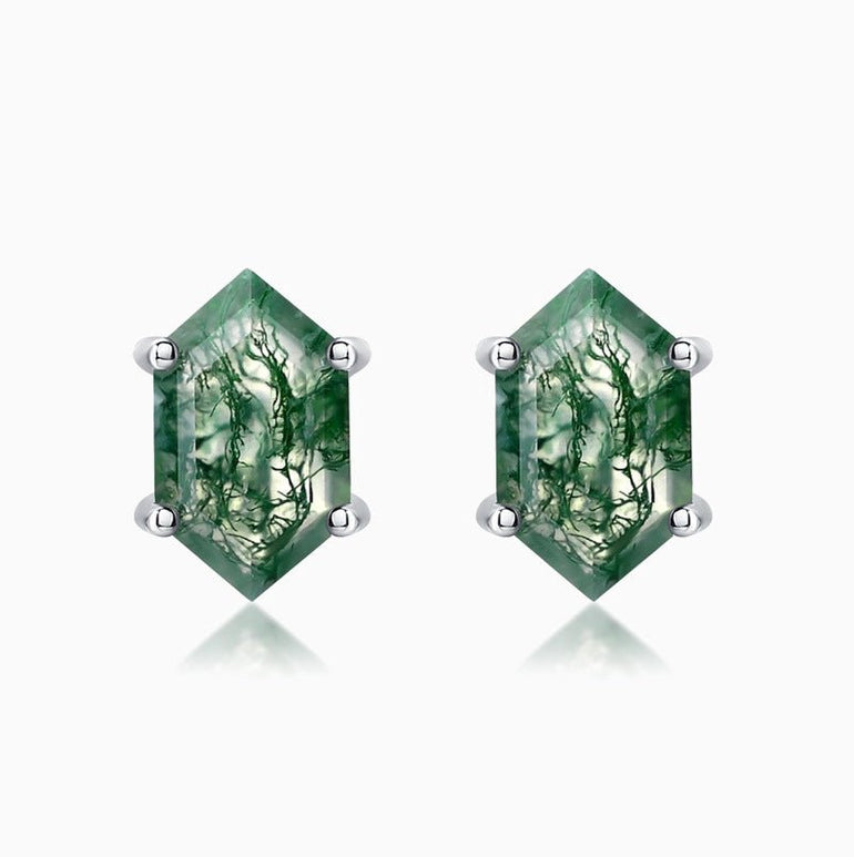 Verdant Hex Earrings - Serene Western