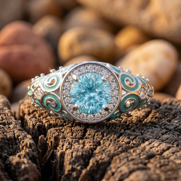 Virel Crest Ring - Aquamarine