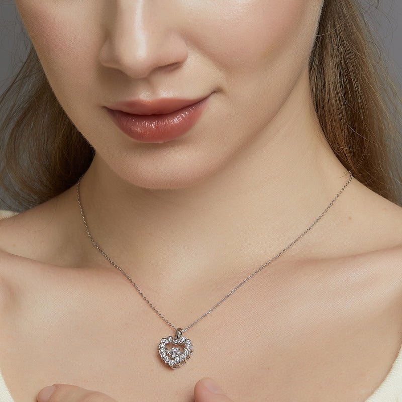 Waltz Heart Necklace - Moissanite - Serene Western