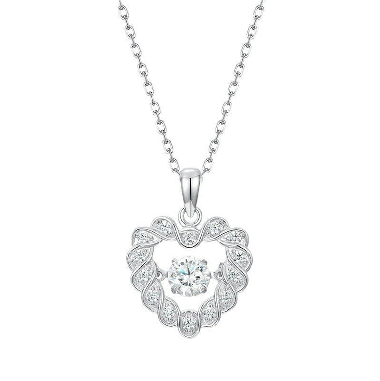 Waltz Heart Necklace - Moissanite - Serene Western