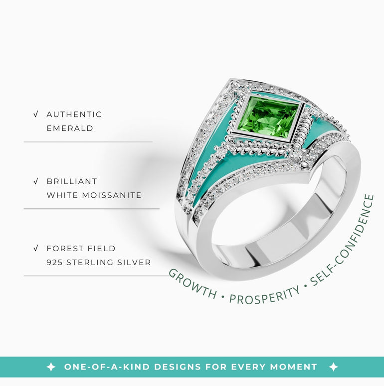 Wild Heart Ring - Emerald - Serene Western