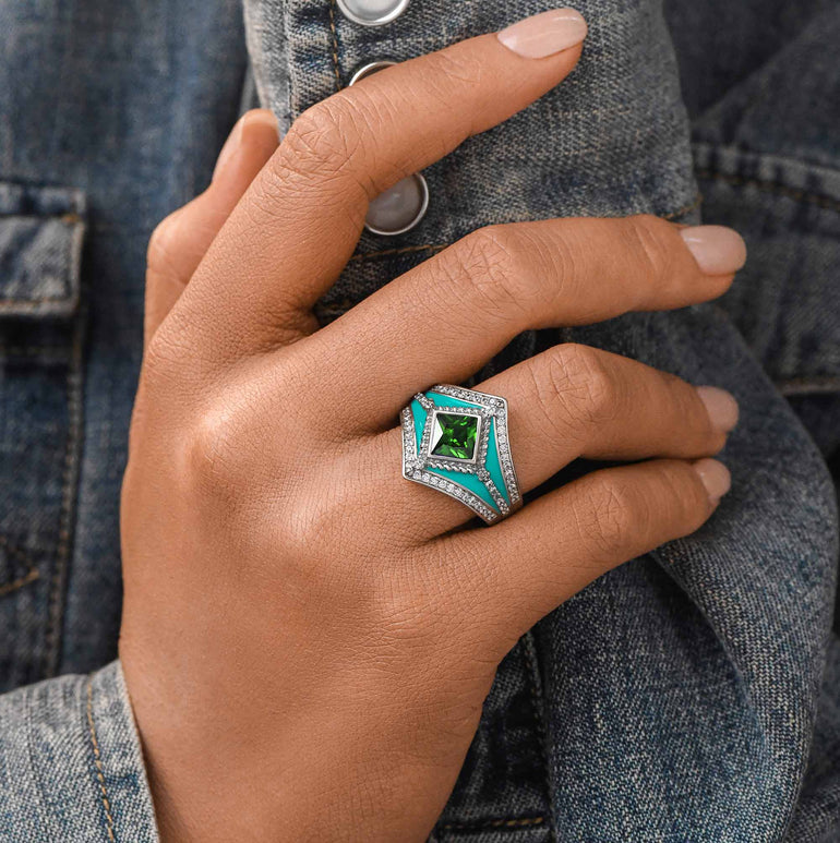 Wild Heart Ring - Emerald - Serene Western