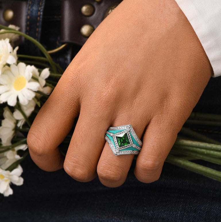 Wild Heart Ring - Emerald - Serene Western