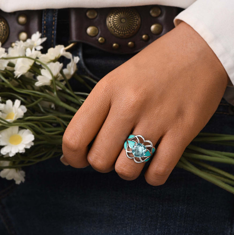 Wild Surges Ring - Aquamarine - Serene Western