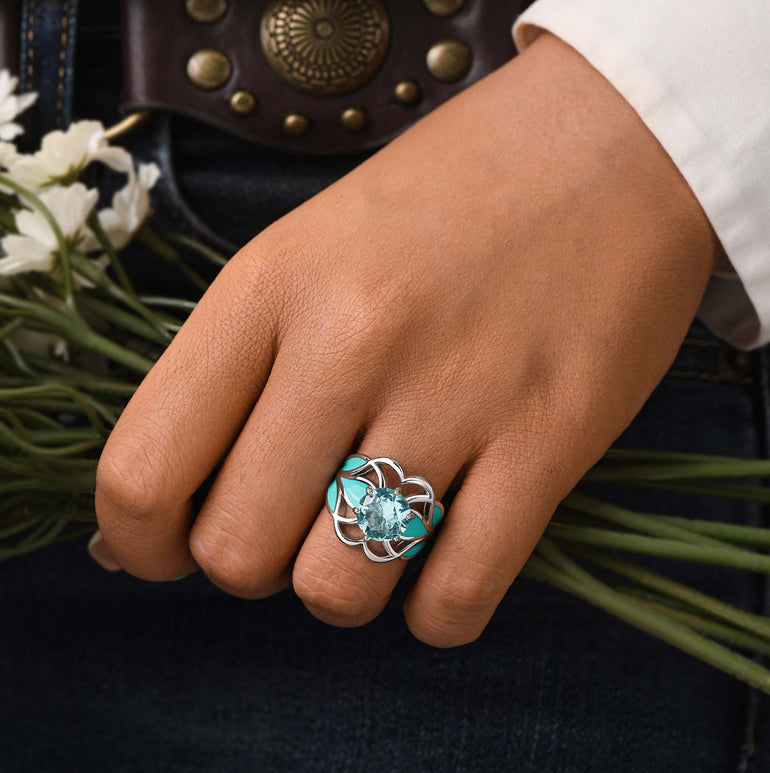 Wild Surges Ring - Aquamarine - Serene Western