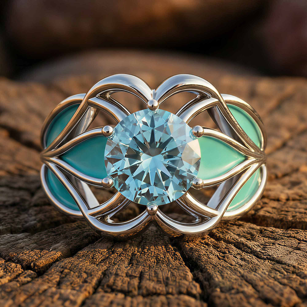 Wild Surges Ring - Aquamarine - Serene Western
